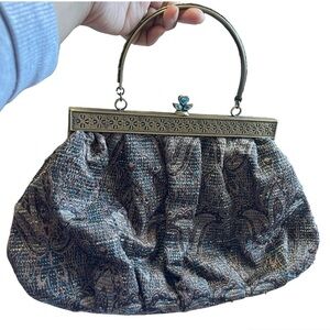 Per Una Vintage Woven Tapestry Evening Bag